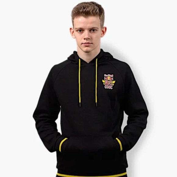 NWT Unisex Black & Yellow Red Bull BC One Logo Hoodie Size Small - Picture 1 of 8